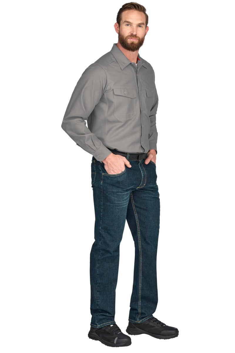 Bulwark FR Bulwark Men's iQ Series Endurance Collection FR Work Shirt, Grey, Large - Image 5